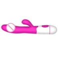 thumbnail image 4 of Juguete vibrador de doble extremo para mujer, 30 modos de vibración, juguete de vibración ergonómico de silicona recargable, rojo rosa, 4 of 8