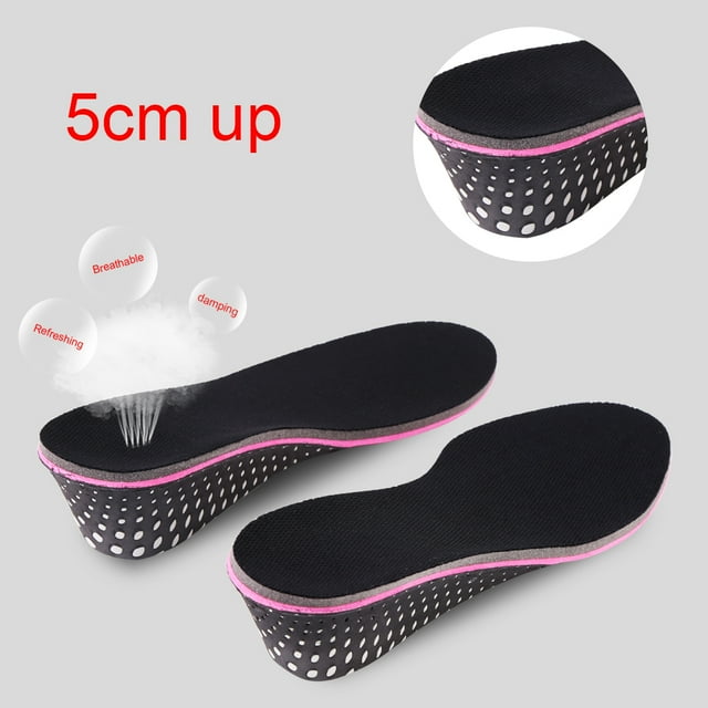 Plantillas antideslizantes ANGGREK elevadoras de altura transpirables rosa + negro 1 par