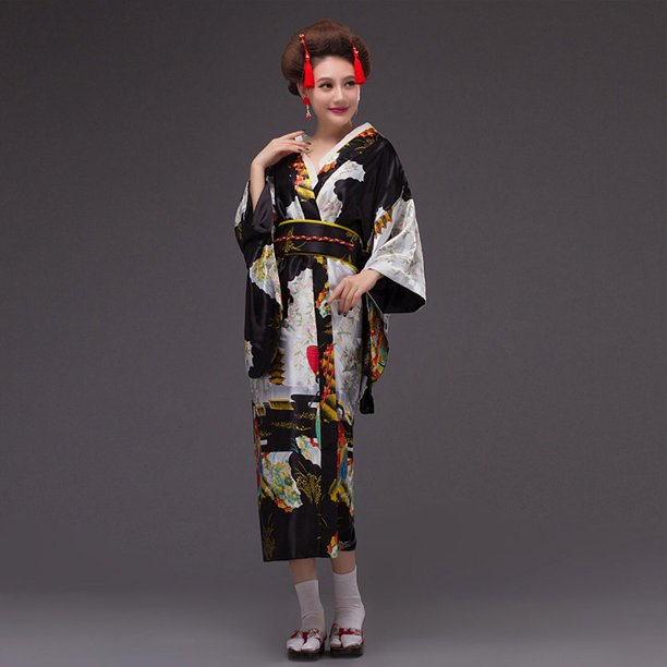 Traje antiguo estilo kimono para dama, ropa de cocina, guión, kimono de talla grande