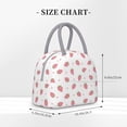 thumbnail image 2 of Balery Hand Drawn Strawberry Bolsa de Almuerzo para Mujeres, Caja de Almuerzo, Bolsa de Almuerzo Pequeña Impermeable, Tote de Almuerzo Reutilizable con Gran Capacidad, 2 of 6