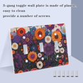 thumbnail image 3 of Yayeee Toggle Light Switch Wall Plate 3-Gang 6.37"x4.48" Decorative Outlet Cover, Purple Flowers, 3 of 7