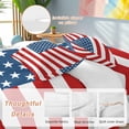 thumbnail image 3 of American Flag Duvet Cover Set, Blue Red USA Flag Soft Duvet Cover Full Size Bedding Set 4 Pieces, 1 Quiltcover and 2 Pillowcases with Zipper, 1 Bed Sheet for All Seasons, 3 of 9