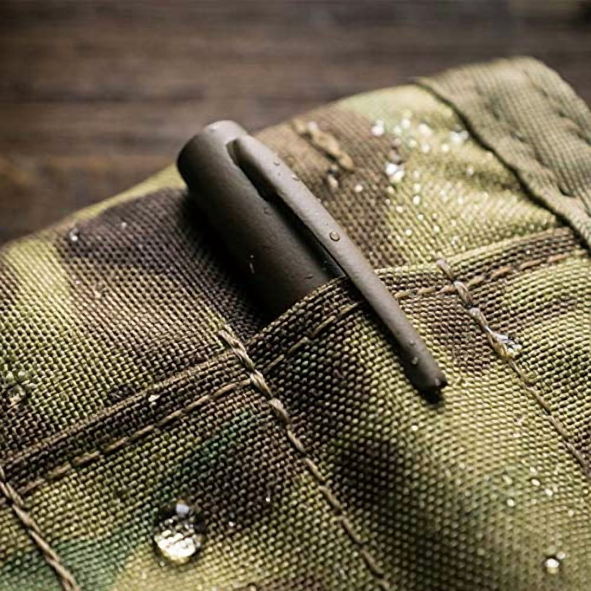 Rite in the Rain All-Weather Flat Dark Earth Metal Clicker Pen - Black Ink (No. FDE97) CA1