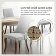 thumbnail image 6 of Dining Chairs Set of 2，Linen Channel Tufted Kitchen Dining Room Chair with Curved Solid Wood Legs, Comfortable Fabric Upholstered Dining Chair for Dining Room, 6 of 7