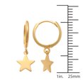 thumbnail image 5 of Anygolds 14K Real Solid Gold Star Drop Huggie Earrings -MOT46947Y Yellow Gold, 5 of 6