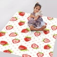 thumbnail image 4 of Cute Strawberry Fruit Blanket Cozy Soft Lightweight Flannel Throw Blanket for Bed Sofa Travel All Season Kids 40" x 50", 4 of 6