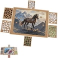 thumbnail image 2 of Tradeopia Wooden Puzzle Board with 6 Drawers for 1500 Piece Puzzles, Large Puzzle Table with Storage Organizer, 2 of 9
