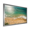 thumbnail image 2 of Designart "Aerial View Green Coastal Waves II" Beach Framed Wall Art Decor - Coastal Beige Beach & Ocean Bedroom Framed Canvas Wall Art, 2 of 6