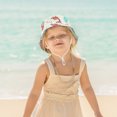 thumbnail image 4 of Gubotare Toddler Sun Hat Girl Kids Sun Hat Girls Wide Brim Summer UV Protection Beach Cap with Ponytail Hole (D,Size 4-8 Years), 4 of 5