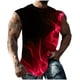 thumbnail image 1 of Hombres Moda Casual Impresión Suéter Cuello Redondo Deportes sin Mangas Tanque, 1 of 5