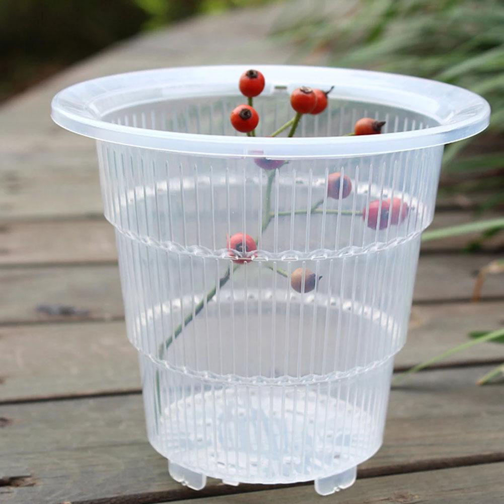 Meshpot 10Cm/12Cm /15 Cm Clear Plastic Orchid Pots With Holes Air Pruning Functi 