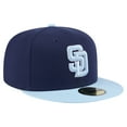 thumbnail image 3 of Men's New Era Navy/Light Blue San Diego Padres Color Pack 2-Tone 59FIFTY Fitted Hat, 3 of 6