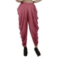thumbnail image 3 of Moomaya Solid Punjabi Patiala Salwar Dhoti Pants For Women, Elastic Waist Relaxed Baggy Trousers, 3 of 6