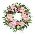 thumbnail image 4 of Corona artificial para puerta, corona de primavera, decoración de mesa, decoración de pared, decoración de ventana. Rosa, 4 of 8