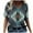 #008-Sky Blue, variant on TQWQT Short Sleeve Shirts for Women Causal V Neck Western Aztec T Shirt Summer Loose Fit Ethnic Print Graphic Tees