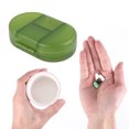 thumbnail image 4 of Unique Bargains 1 Pc 8 Grids Flip Up Double Layer Pill Case Lightweight for Travel Clear Green, 4 of 6