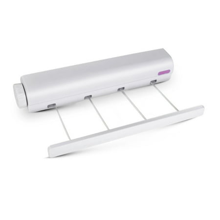 

JUNTEX Wall Mounted 4/5 Clothes Line Retractable Laundry Hanger Indoor Outdoor Clothes Drying Rack Clothesline Rope