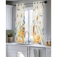 thumbnail image 5 of White Daisy Sheer Curtains 39 Inch Length 2 Panels Set for Living Room/Bedroom, Spring Floral Elegant Pastoral Bees Watercolor Kitchen Curtains Grommet Curtains Window Treatments 27.5"x39"x2, 5 of 7