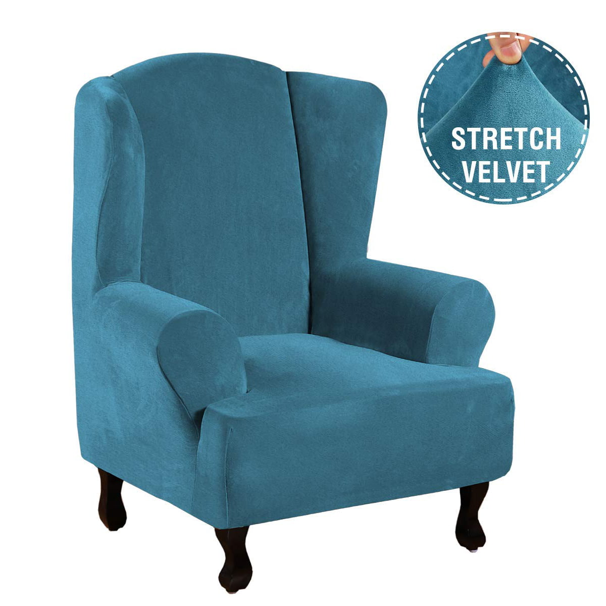 Details about   Wing Back Slipcover Stretch Wingback Armchair Chair Cover Polyester Protector 