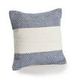 thumbnail image 6 of 18" X 18" Blue And Ivory 100% Cotton Striped Zippered Pillow, 6 of 6