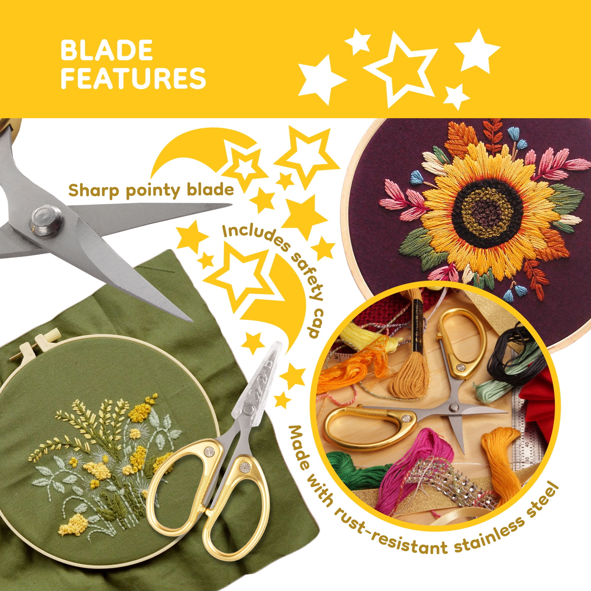 JubileeYarn Standard Embroidery Scissors - Gold - 30 Scissors