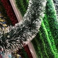 thumbnail image 6 of Walbest 5Pcs 6.56FT Christmas Tinsel Ribbon Garland Xmas Green Metallic Tinsel Twist Garland, Holiday Christmas Tree Hanging Ornament Decoration for Indoor Outdoor Supplies, 6 of 7