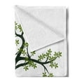 thumbnail image 2 of Tree Soft Flannel Fleece Blanket, Nature Garden Art Themed Illustration of Baobab Plant Exotic Endemic Botany, Cozy Plush for Indoor and Outdoor Use, 50" x 60", Green and Olive Green, by Ambesonne, 2 of 5