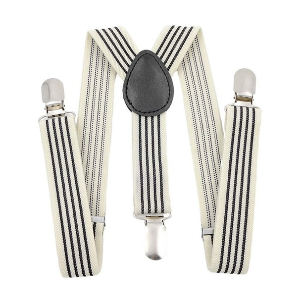 Tirantes para niños, accesorios de ropa para bebés con clips Y Beige