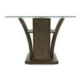thumbnail image 6 of Maklaine Rectangular Glass Top Dining Table in Dark Walnut, 6 of 9