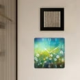 thumbnail image 3 of 14 Inch Wall Clock Battery Operated Square Clock Decorative for Office, Kitchen, Outdoor, Living Room，Abstract Floral Daisy Watercolor Spring Flower Exquisite, 3 of 4