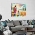 thumbnail image 4 of Jesus and Girl Canvas Wall Art, Safe in His Arms Pictures Canvas Print Posters Wall Decor, Christian Wall Art Home Decor for Living & Prayer Room Framed, 4 of 5
