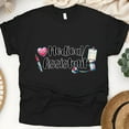 thumbnail image 1 of Medical Assistant Shirt | Stethoscope Syringe Healthcare Tee, Black, Size L, 1 of 6