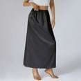 Skirts for Women Midi Length Half Slip Soft Satin Half Slip Lace Long