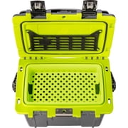 Pelican Elite 14 Qt Hard-Sided Cooler with Removable Tray Bottle Opener, Dark Gray with Evergreen