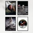 thumbnail image 5 of Pack of 4 NASA Space Apollo 11 Mission Emblem Moon Landing 50th Anniversary Astronaut Neil Armstrong Buzz Aldrin Unframed 12X16 Inch Wall Art Living Room Prints Set, 5 of 5