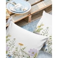 thumbnail image 2 of Outdoor Throw Pillow Covers, Wildflowers Spring Watercolor Flower Floral Print Plants Waterproof Pillowcases Cushion Covers Cases for Patio Couch Bench, Pack of 2 Square, 16"X16", 2 of 6