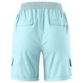 thumbnail image 5 of Women Cargo Shorts Summer Loose Hiking Shorts with Pockets Womens Plus Size Denim Shorts, 5 of 6
