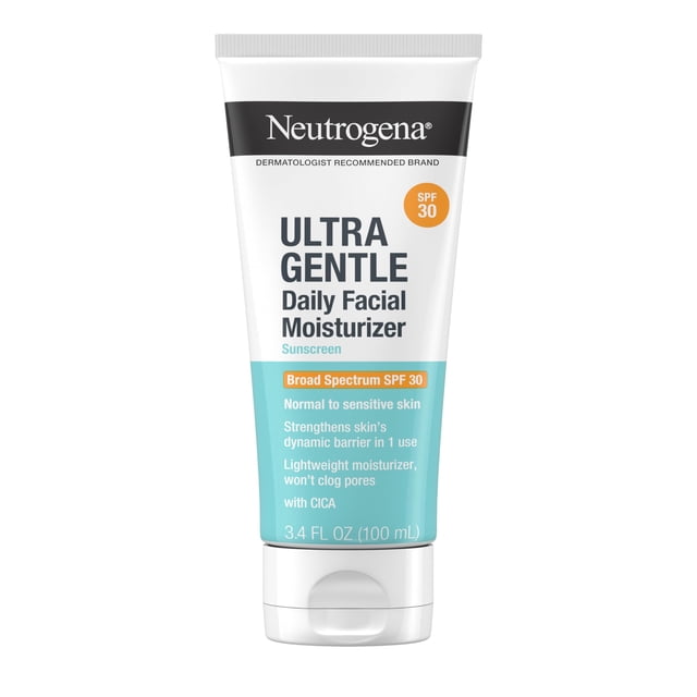 Crema hidratante Neutrogena Ultra Gentle SPF 30, 100 ml, sin fragancia