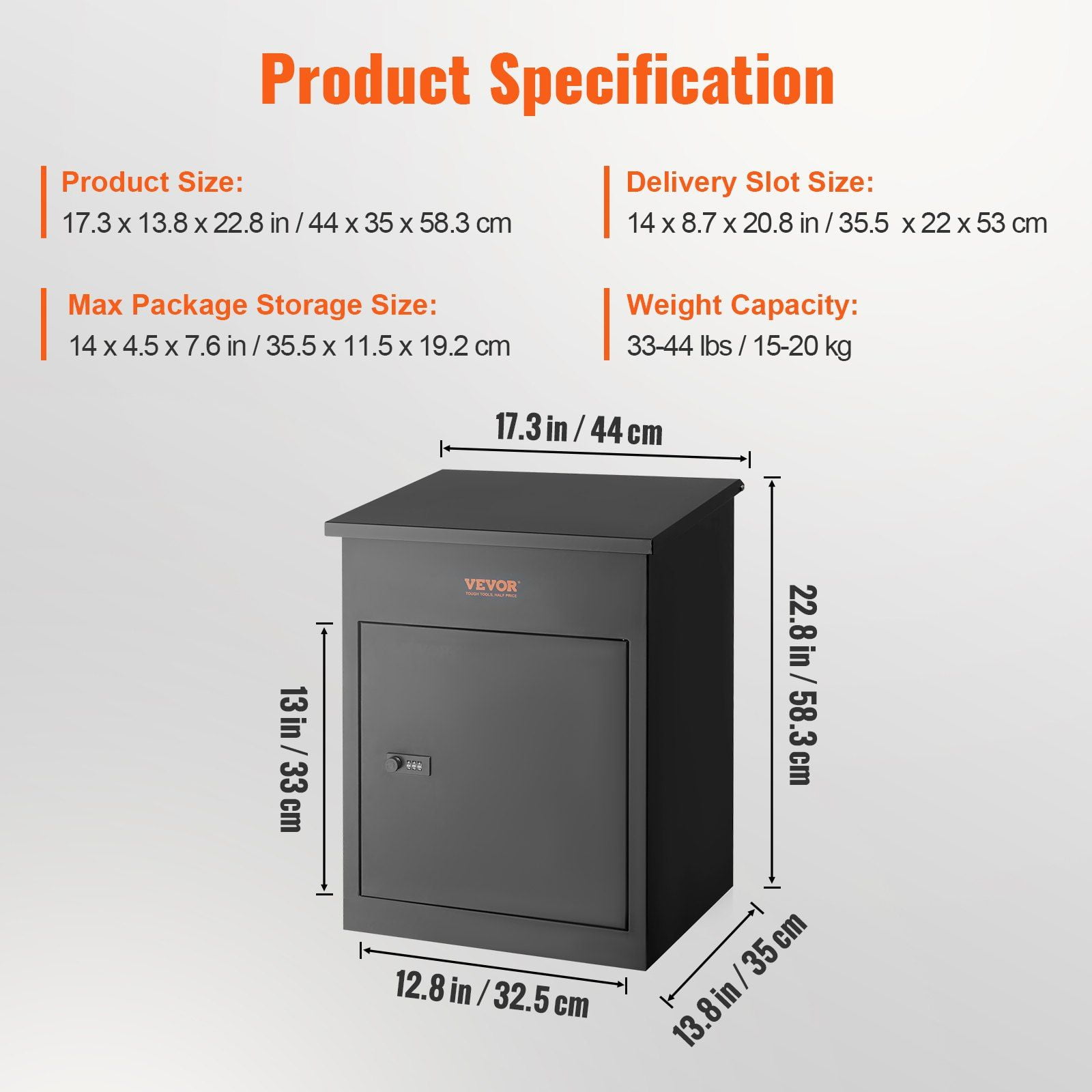 Heavy Duty Locking Mailbox Extra Large - Galvanized Steel Weatherproof Mailbox with Anti-Theft Baffle, Keypad Code Lock, Wall Mounted for Secure Package Delivery