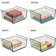 thumbnail image 5 of Black Under Shelf Basket,2 Pack Slides Under Cabinet Storage Shelf Wire Baskets,Space Saving for Kitchen Counter Pantry Desk Bookshelf Cupboard by Casewin, 5 of 7