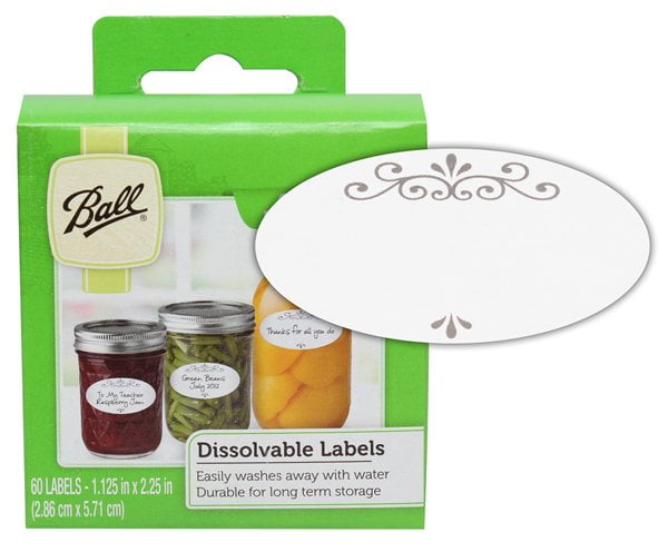 Ball Dissolvable Canning Jar Labels: Box of 60