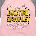 thumbnail image 3 of Instant Message - Backyard Survivalist - Toddler & Youth Girls Raglan Graphic T-Shirt, 3 of 5