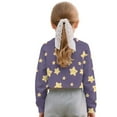 thumbnail image 4 of Xoenoiee Star Print Girls Crop Sweatshirt Fall Long Sleeve Pullover Round Neck Sweatshirt Fall Outfit, 13-14 Years, 4 of 7
