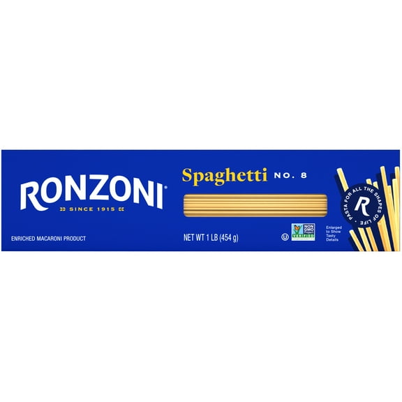 Ronzoni Spaghetti Classic Pasta, Fish Free, 16 oz, Great Taste, Shelf Stable, Contains Wheat, Cardboard Box