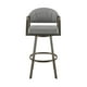 thumbnail image 2 of Silla Taburete de Mostrador Benzara Marcy Giratoria de Cuero Sintético Gris, 2 of 9