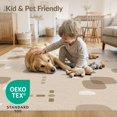 thumbnail image 4 of ODIKA 5'x7' Brown Light Modern Geometric Abstract Washable Area Rug Contemporary Minimalist Shapes With Overlapping Easy Care, Non-Shedding, Pet Friendly, for Small Living Room, Bedroom, 4 of 7