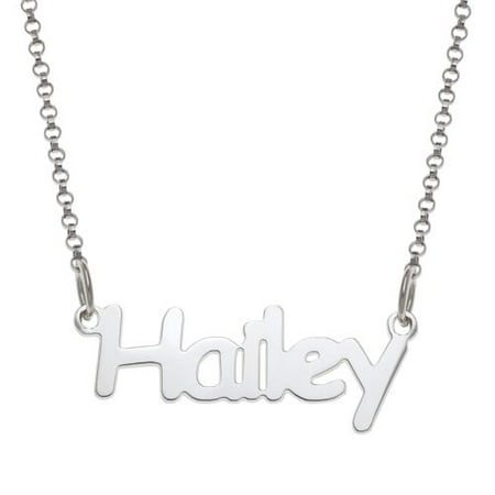 Personalized Planet Women's 10K White Gold Kid's Nameplate Necklace