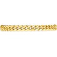 thumbnail image 4 of Floreo 10k Yellow Gold 7.3mm Semi-Lite Miami Cuban Chain Bracelet, 4 of 4