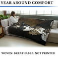 thumbnail image 4 of Pure Country Weavers Lady Tuxedo Blanket - Fantasy Cotton Tapestry Throw - Made in The USA - 72" x 54", 4 of 8