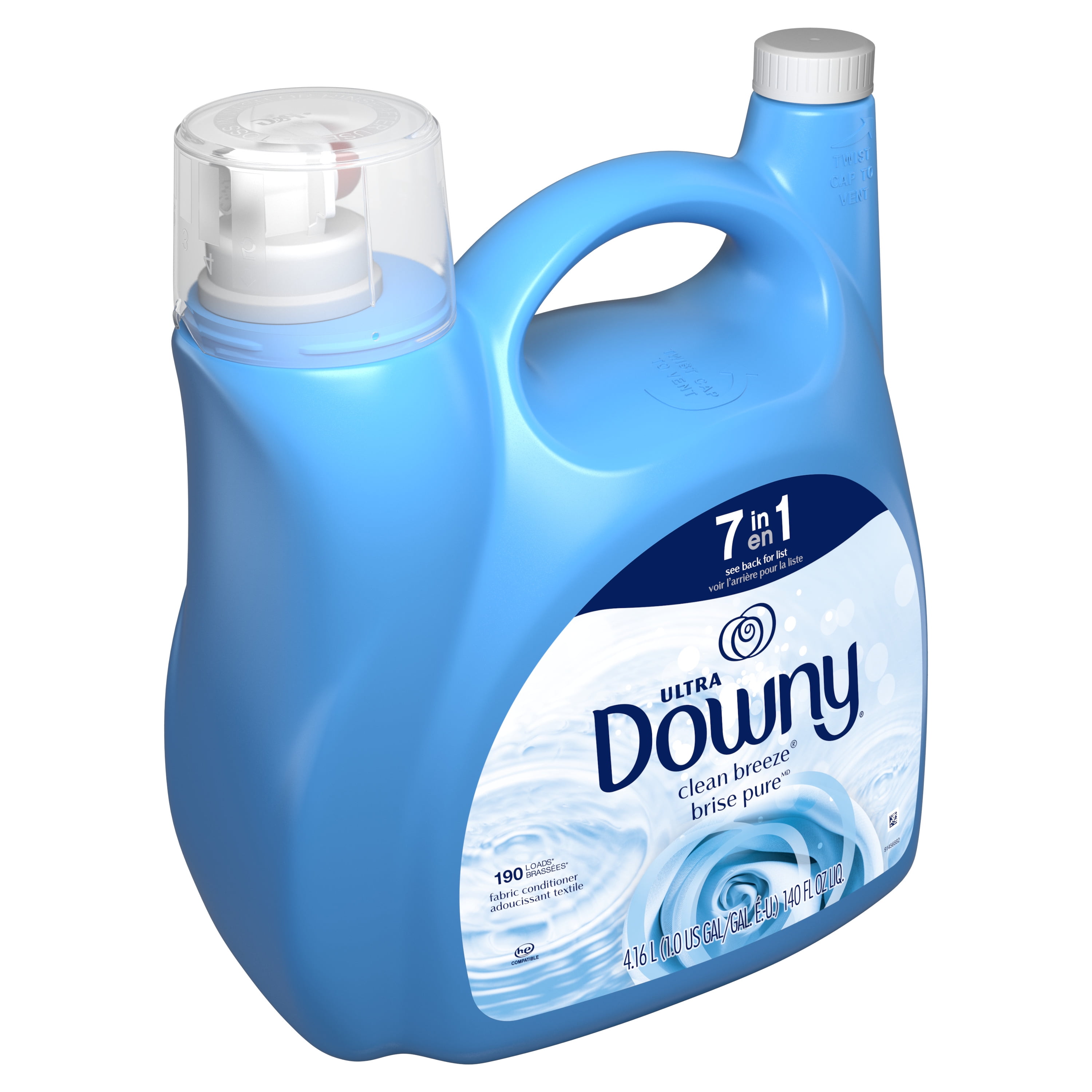 Downy Clean Breeze Liquid Fabric Conditioner (Fabric Softener), 164 fl oz,  190 Loads 